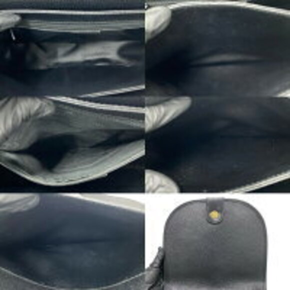 Celine leather Shoulder Bag logo ring Black - Picture 8 of 9